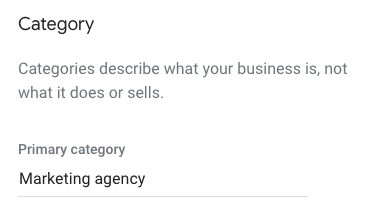 Choosing Google My Business Primary Category
