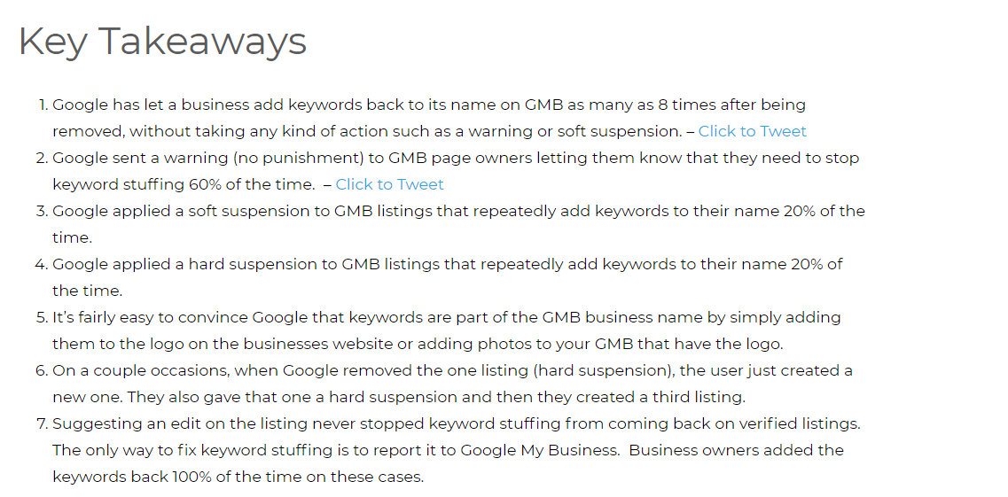 Will Competitors Utlimately Get Hurt By Stuffing Keywords In Gmb Name