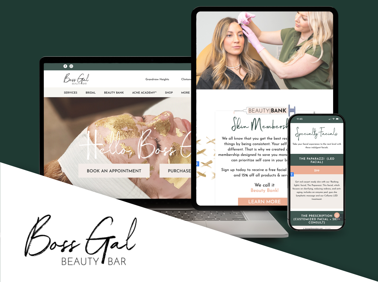Boss Gal Beauty Bar website