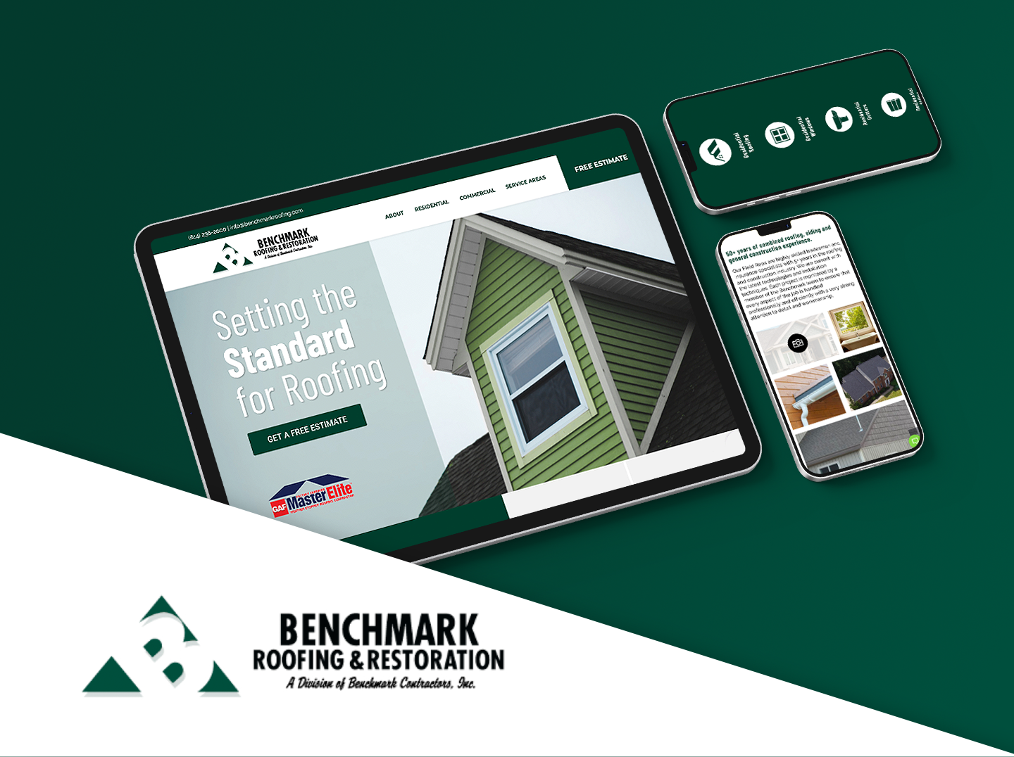 Benchmark Roofing website