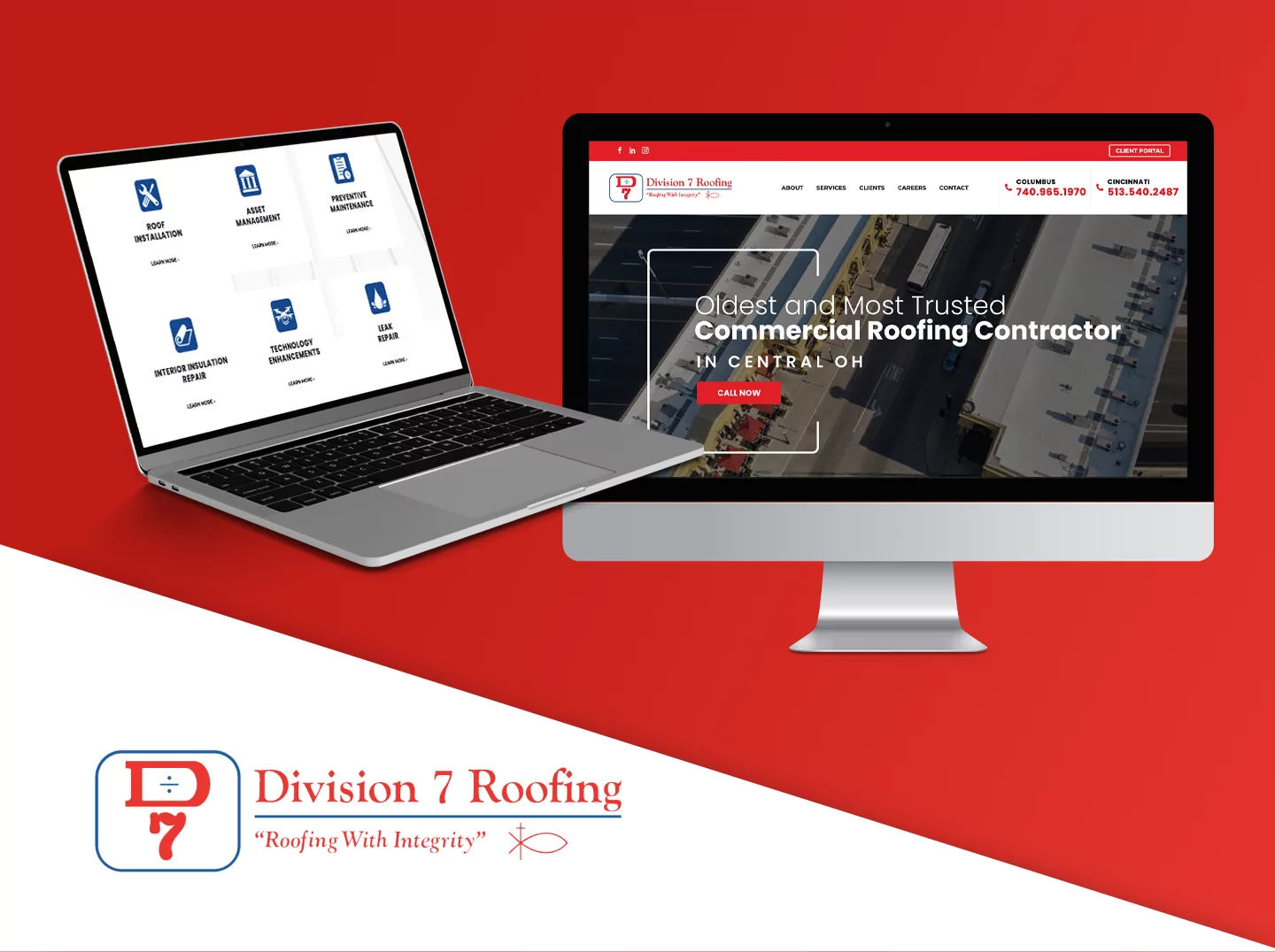 Division Seven Roofing website