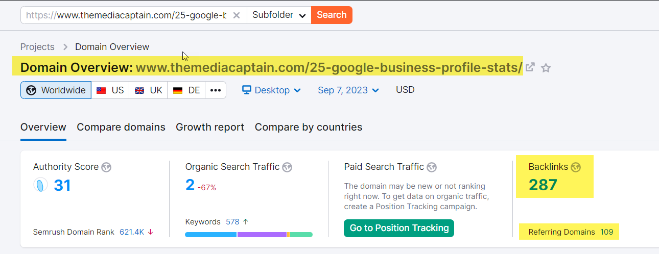 Keyword Target Backlinks