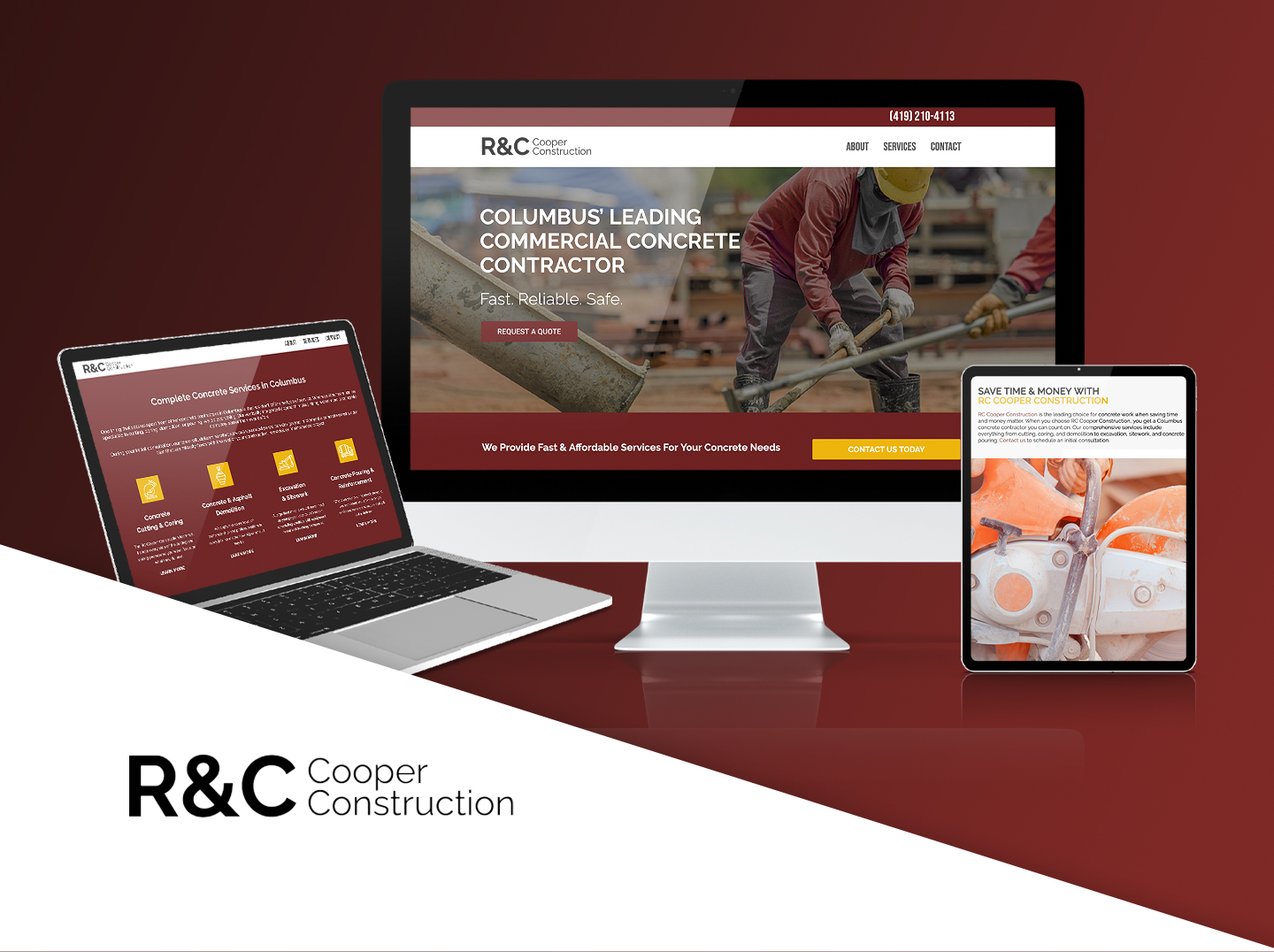 RC Cooper Construction website