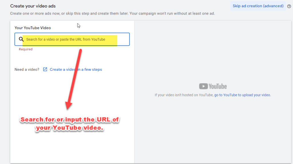 How to add your YouTube video for YouTube retargeting. 