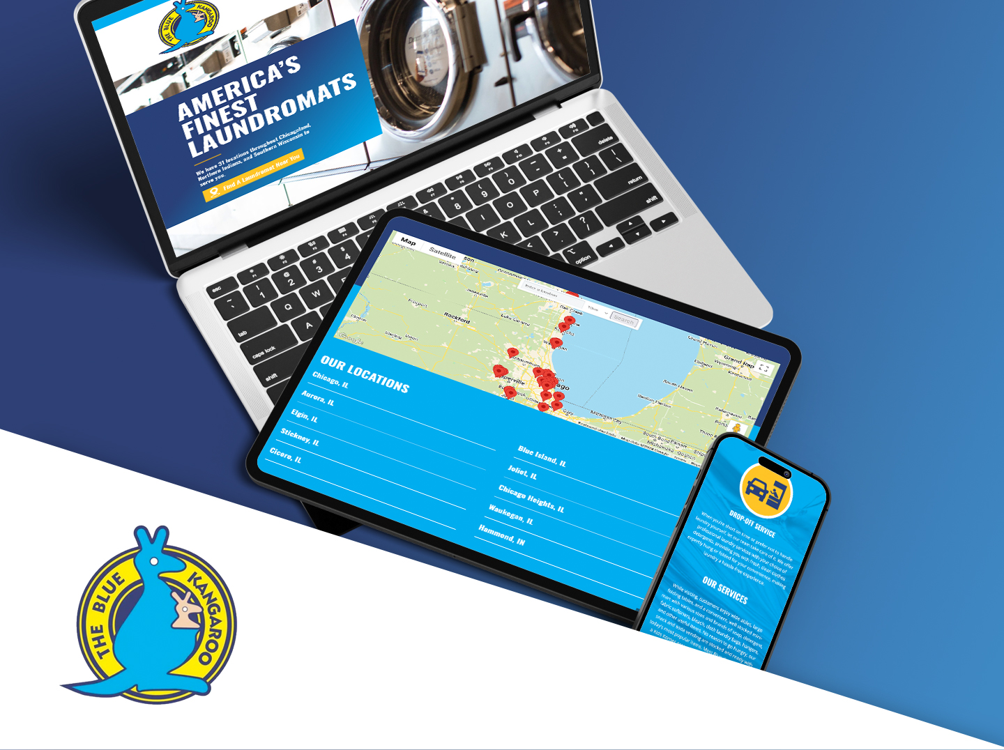 Blue Kangaroo Laundromat website