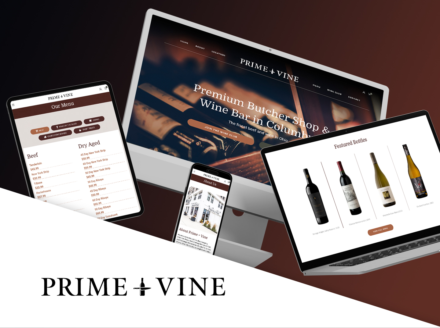 Prime and Vine website