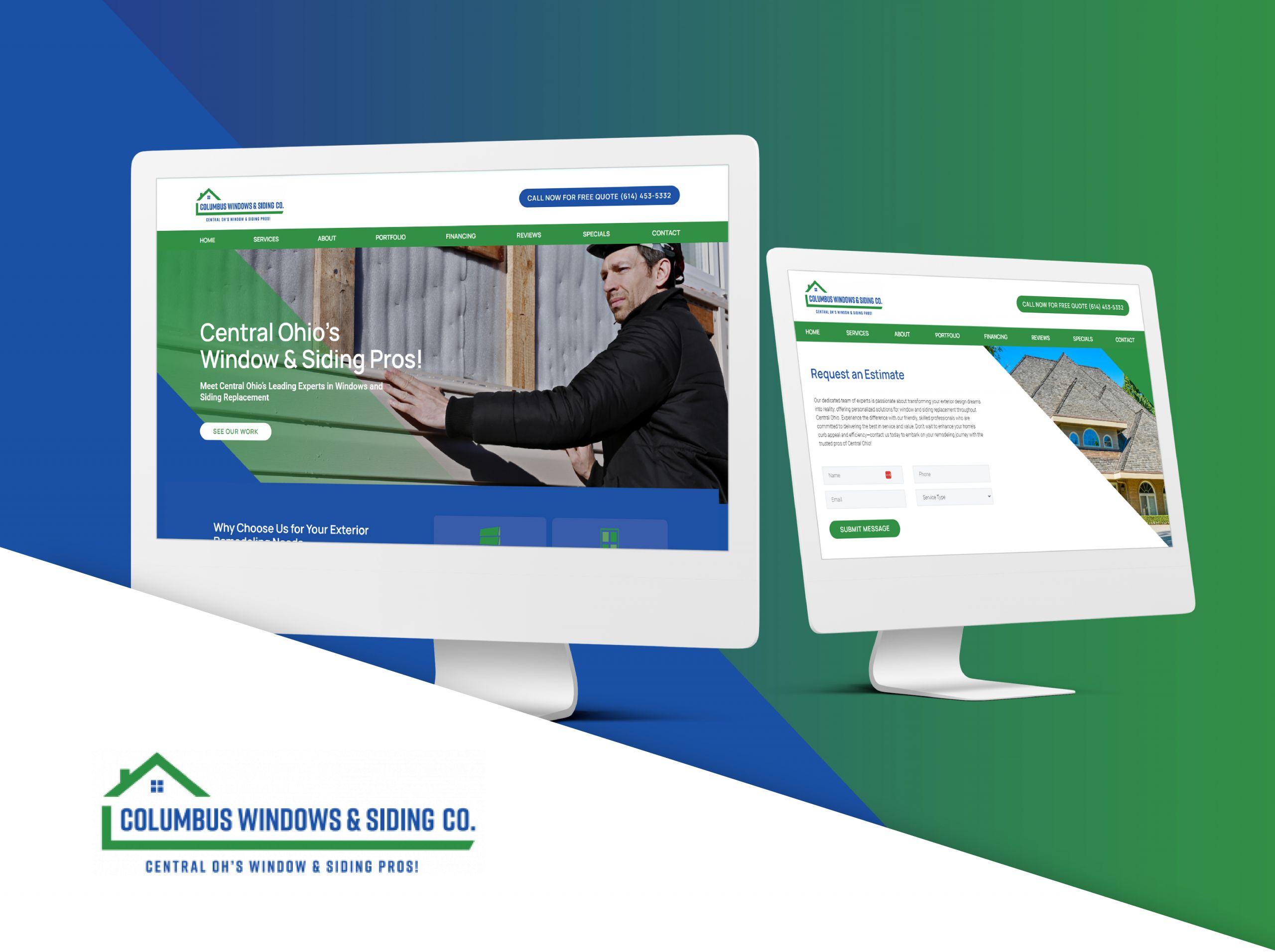 Columbus Windows and Siding website