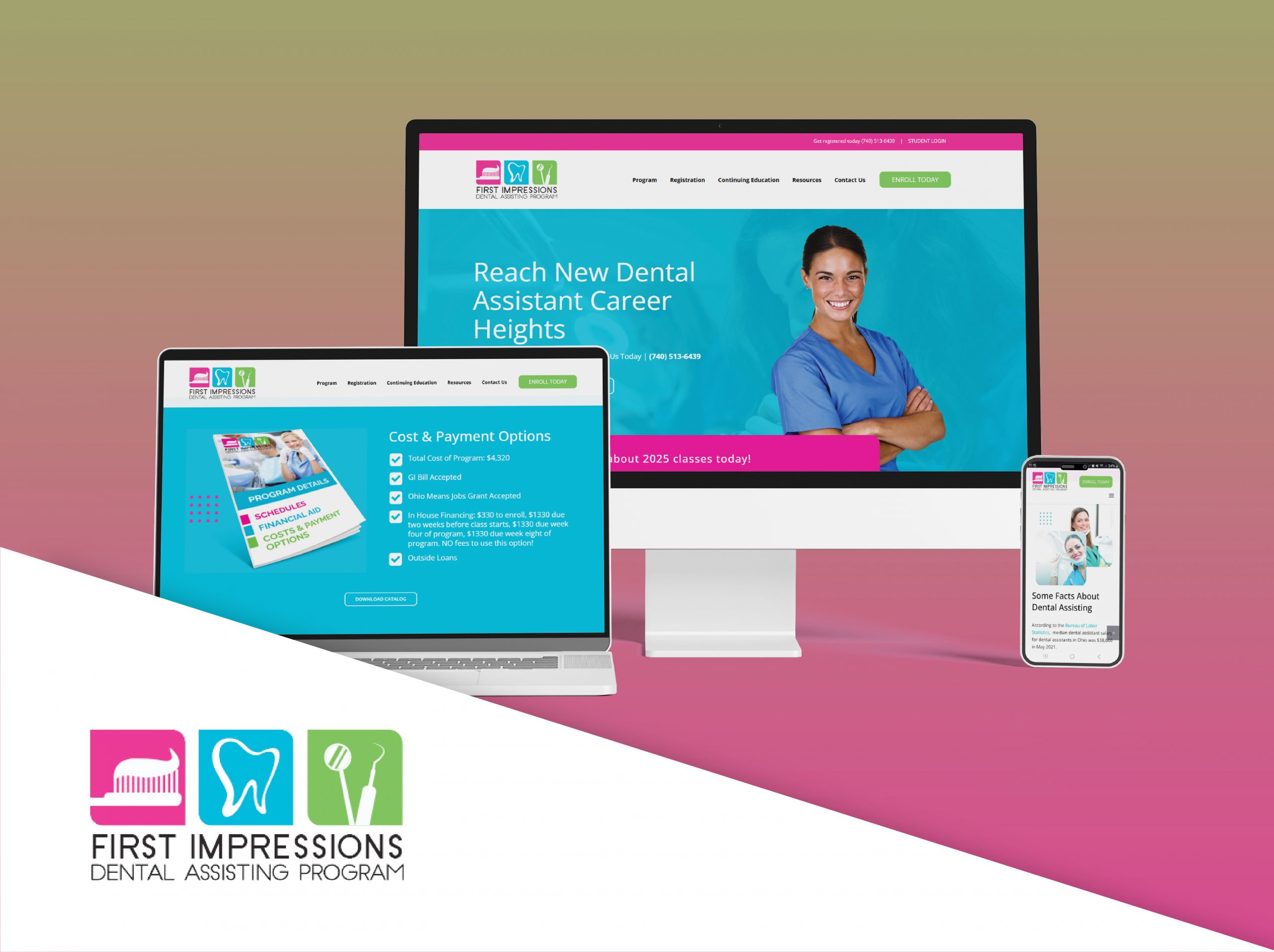 First Impressions Dental Assisting website