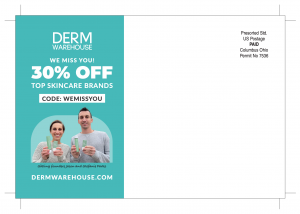 DermWarehouse direct mailer back side