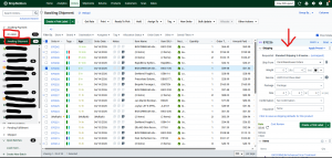 A screenshot of the ShipStation order management interface highlighting the "On Hold" and "Awaiting Shipment" categories alongside detailed shipping options for a specific order.